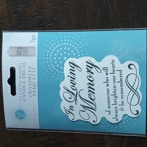 Candle Decal "IN LOVING MEMORY" New